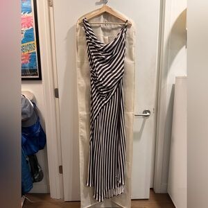 BHLDN Black and White Asymmetrical Dress